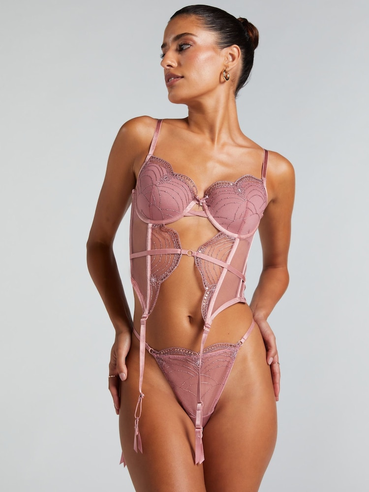 Hunkemoller Pink Ruby Bustier - Image 1 of 5