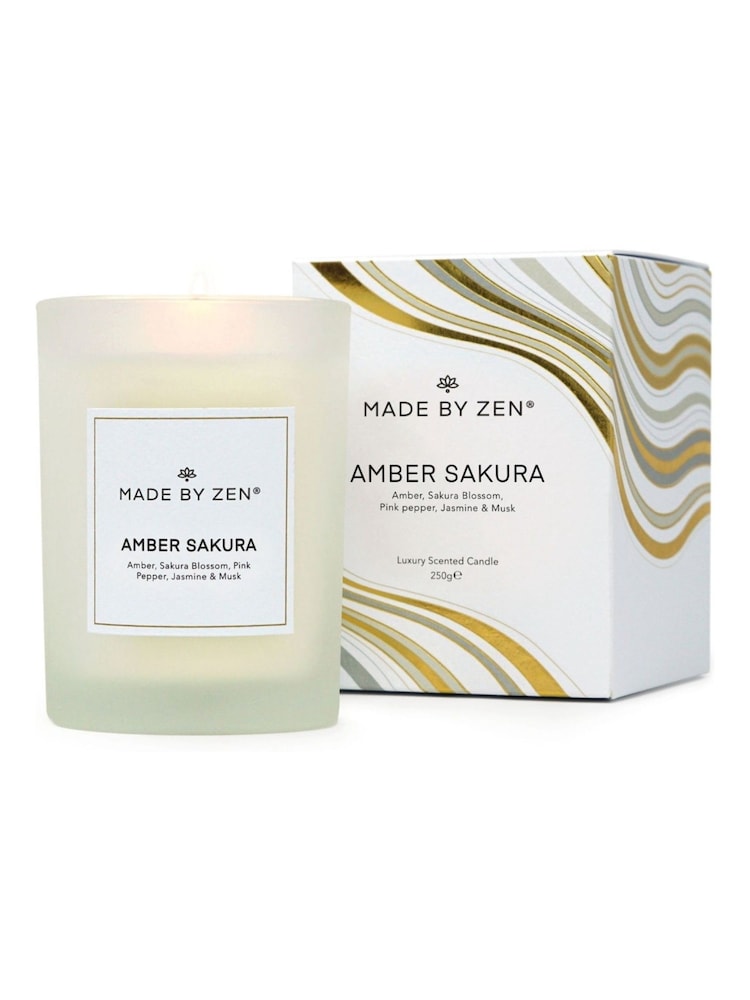 Made by Zen Signature Amber Sakura Scented Candle - Image 2 of 2