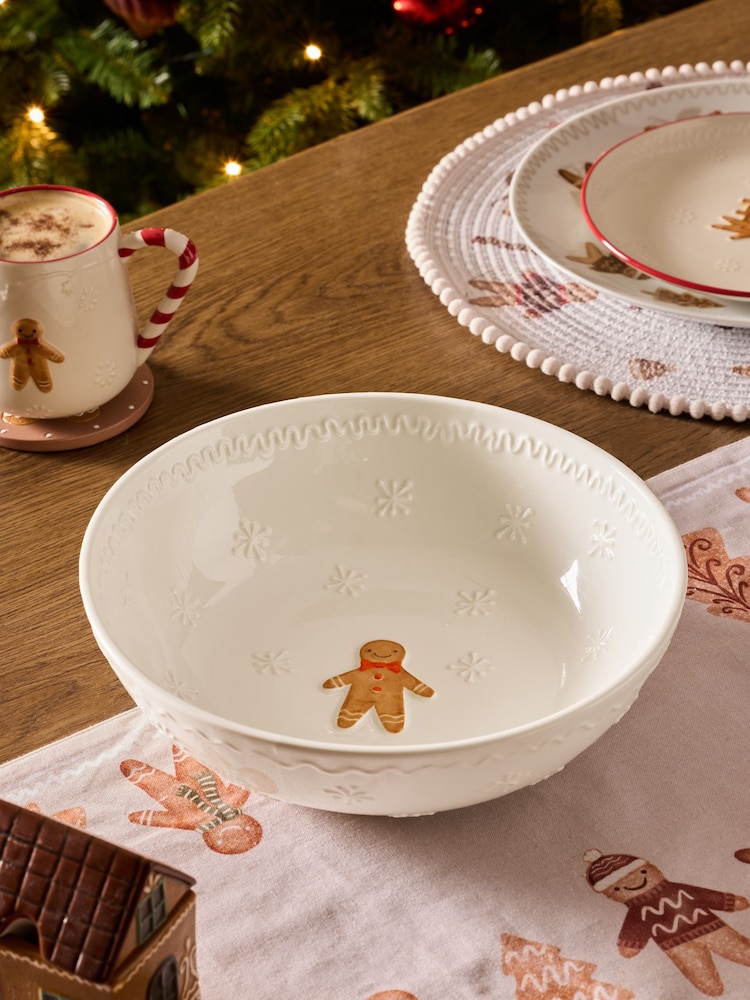 Natural Gingerbread Serving Bowl - Image 1 of 5