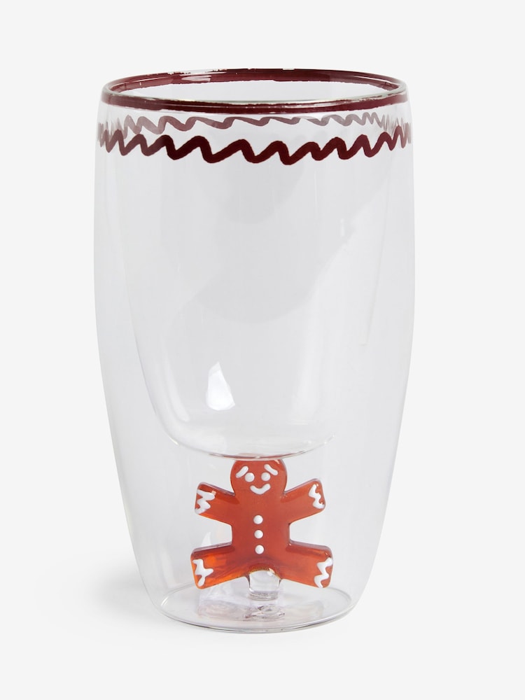 Set of 2 Natural Christmas Gingerbread Tumbler Glasses - Image 1 of 1