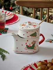 Santa Stacking Gravy Boat and Condiment Pot - Slika 2 iz 7
