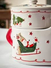 Santa Stacking Gravy Boat and Condiment Pot - Slika 3 iz 7