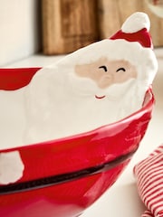 Red Santa Serving Bowl - Image 3 of 7