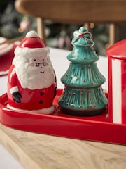 Red Santa Centrepiece with Salt and Pepper Shakers and Condiment Pot - Image 3 of 6