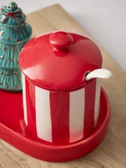 Red Santa Centrepiece with Salt and Pepper Shakers and Condiment Pot - Image 4 of 6