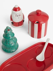 Red Santa Centrepiece with Salt and Pepper Shakers and Condiment Pot - Image 5 of 6