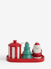 Red Santa Centrepiece with Salt and Pepper Shakers and Condiment Pot - Image 6 of 6