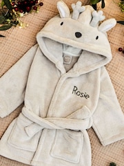 My 1st Years Personalised Deer Fleece Dressing Gown - Image 3 of 5