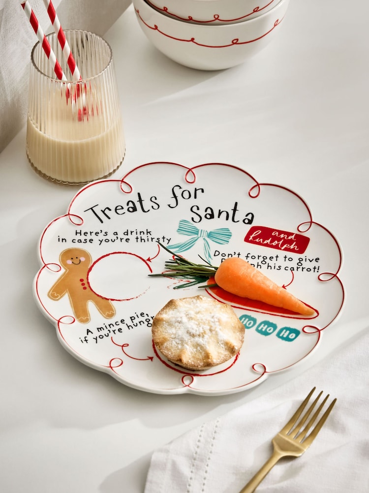Red Christmas Eve Plate - Image 1 of 5 Red Christmas Eve Plate - Image 1 of 5