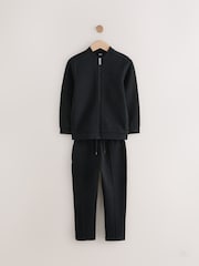 Black Smart Jersey Bomber Jacket And Joggers Set (3-16yrs) - Image 5 of 8