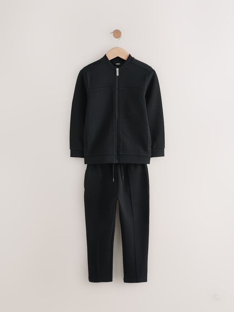 Schwarz - Elegantes Jersey-Set aus Bomberjacke und Jogginghose (3–16 J.) - Image 5 of 8