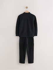 Black Smart Jersey Bomber Jacket And Joggers Set (3-16yrs) - Image 6 of 8