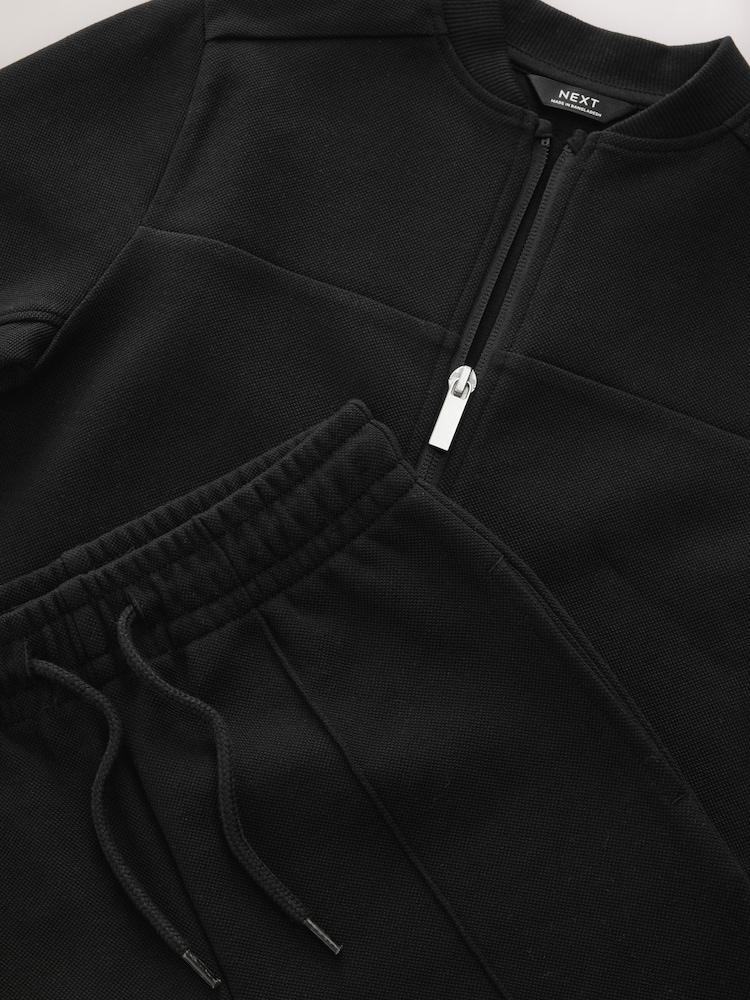 Schwarz - Elegantes Jersey-Set aus Bomberjacke und Jogginghose (3–16 J.) - Image 7 of 8