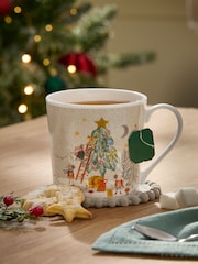 Natural Christmas Town Mouse Scene Mug - Image 1 of 3