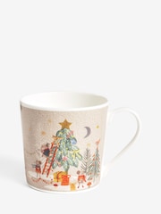 Natural Christmas Town Mouse Scene Mug - Image 3 of 3