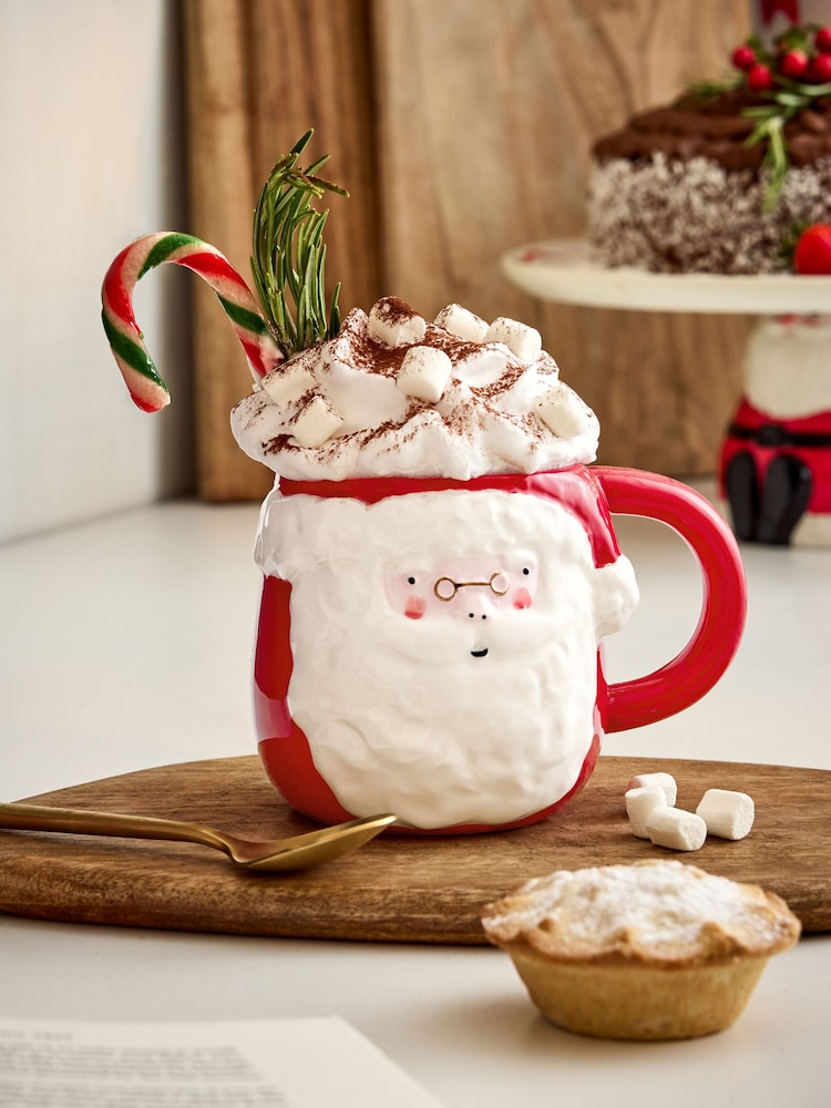 Red Christmas Santa Mug - Image 1 of 4 Red Christmas Santa Mug - Image 1 of 4