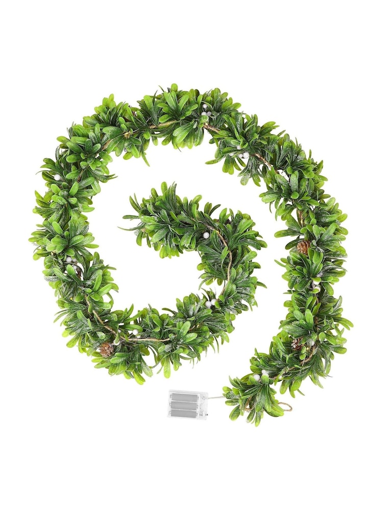 Dibor Green Wild Privet Light Up Garland - Image 2 of 4