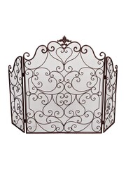 Dibor Brown Fleur de Lys Fire Guard - Image 2 of 4