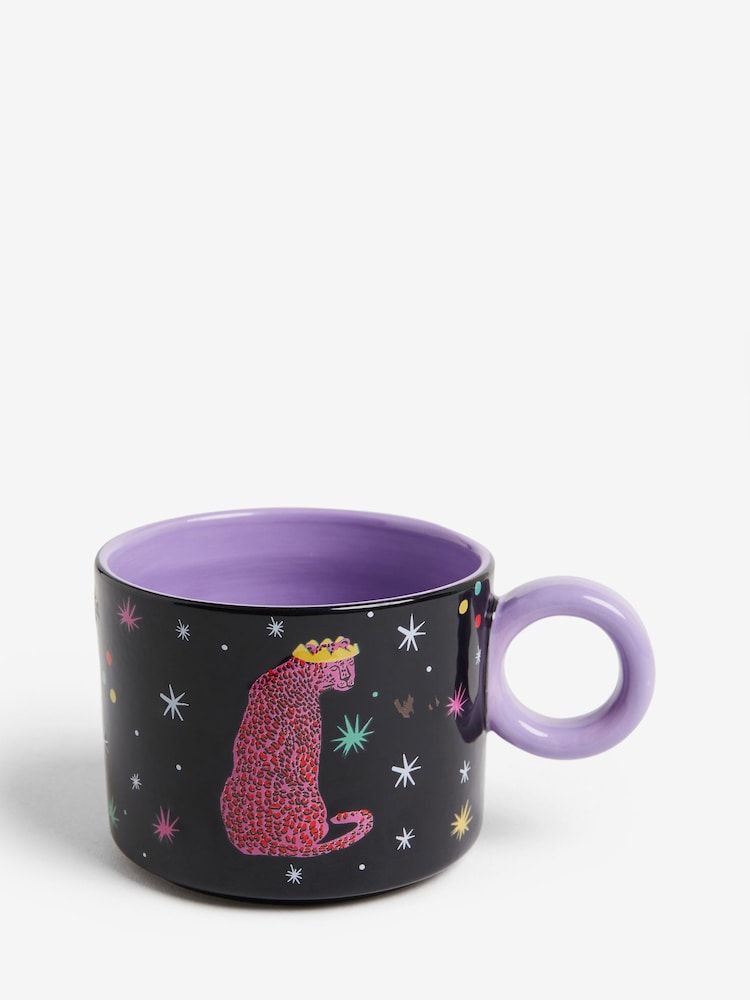 Multi Bright Christmas Party Leopard Mug - Image 1 of 1 Multi Bright Christmas Party Leopard Mug - Image 1 of 1