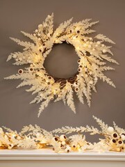 Dibor Cream Pampas Light Up Garland - Image 4 of 4