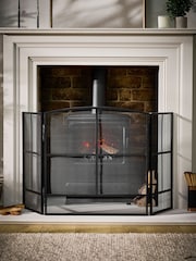Dibor Black Window Pane Fire Guard - Image 1 of 5
