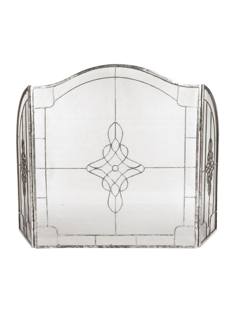 Dibor Silver Antique Pewter Three Fold Firescreen - Image 2 of 4