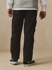 Black 100% Cotton Denim Multipocket Cargo Jeans (3-16yrs) - Image 3 of 9