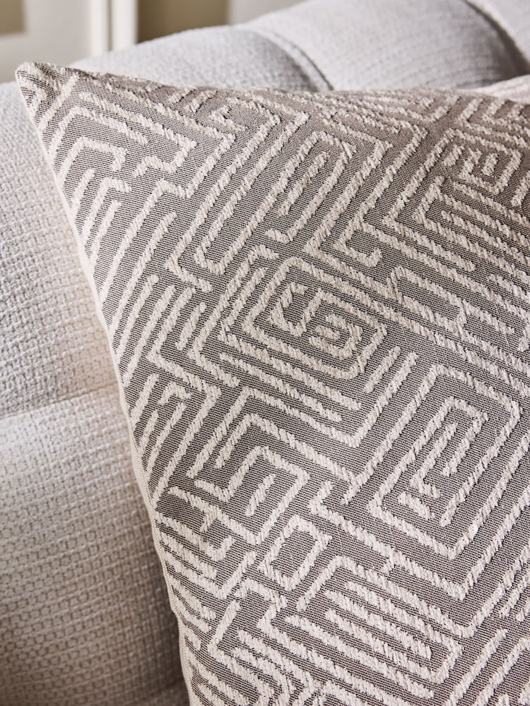 Sosandar Grey Novara Woven Geo Cushion - Image 2 of 6