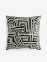Sosandar Black Novara Woven Geo Cushion - Image 4 of 6