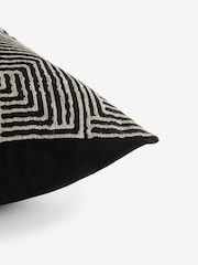 Sosandar Black Novara Woven Geo Cushion - Image 6 of 6
