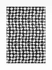 Rockett St George Black Checkerboard Diamond Tufted Rug - Image 4 of 4