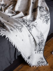 Rockett St George Mono Fine Lines Brushed Throw - Image 2 of 5