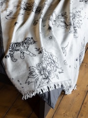 Rockett St George Mono Fine Lines Brushed Throw - Image 5 of 5