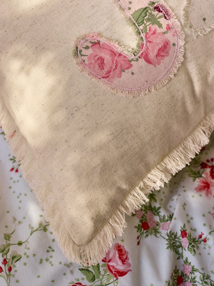 Shabby Chic by Rachel Ashwell® Pink Christmas Joy Applique Slogan Cushion - Image 4 of 4 Shabby Chic by Rachel Ashwell® Pink Christmas Joy Applique Slogan Cushion - Image 4 of 4