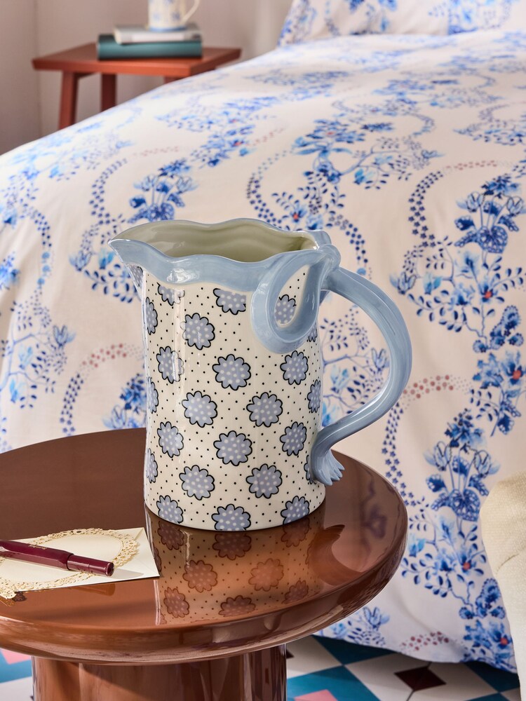 Cath Kidston Blue Bow Jug Vase - Image 2 of 11