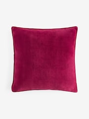 Rockett St George Pink Stripe Panelled Cotton Velvet Cushion - Image 5 of 5