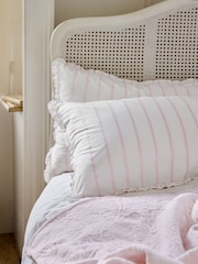 Shabby Chic by Rachel Ashwell® Set of 2 Pink Cabana Stripe Petite Ruffle 180 Thread Count Pillowcases - Image 1 of 4