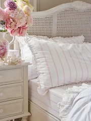 Shabby Chic by Rachel Ashwell® Set of 2 Pink Cabana Stripe Petite Ruffle 180 Thread Count Pillowcases - Image 2 of 4