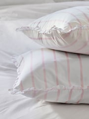 Shabby Chic by Rachel Ashwell® Set of 2 Pink Cabana Stripe Petite Ruffle 180 Thread Count Pillowcases - Image 4 of 4