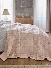 Shabby Chic by Rachel Ashwell® Pink Floral Print Ruffled Patchwork Bedspread - Image 2 of 4