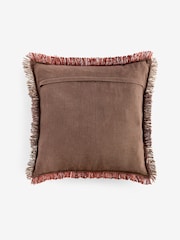 French Connection Paprika Wool Textured Fringe Cushion - Image 4 of 5