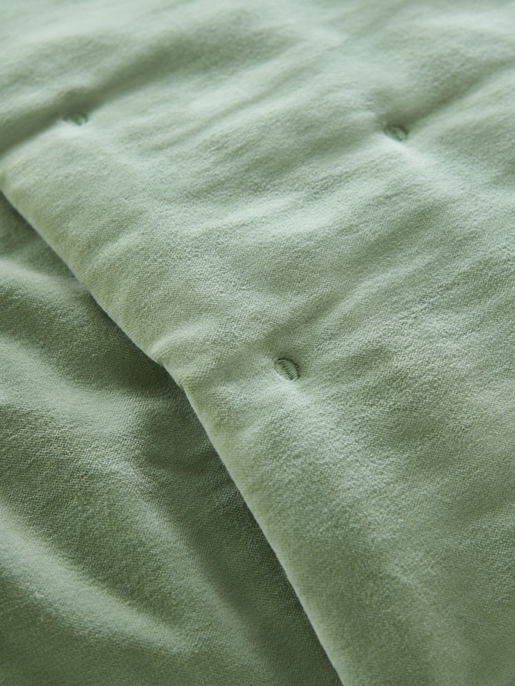 French Connection Sage Washed Velvet Bedspread - Image 3 of 3