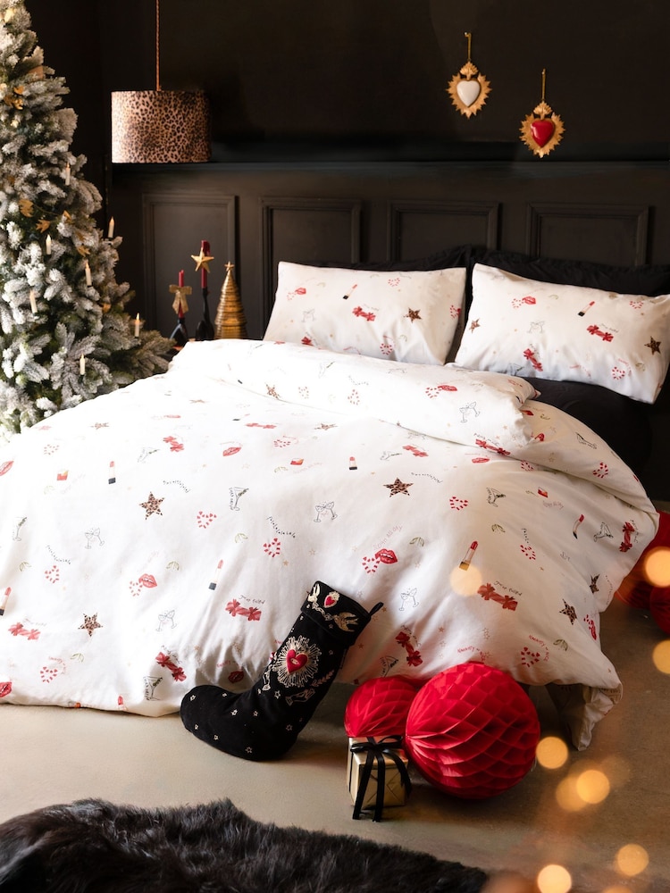 Rockett St George Fiercely Festive Duvet Cover and Pillowcase Set - Image 1 of 3
