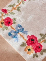 Cath Kidston Floral Rose and Bows 100% Cotton Bath Mat - Image 2 of 3