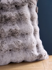 Clarke and Clarke Grey Bubble Faux Fur Cushion - Image 2 of 2