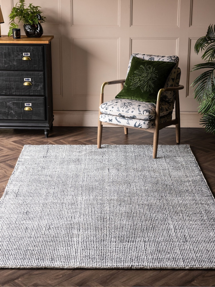 Rockett St George Black Micro Dotty Viscose Tufted Rug - Image 1 of 4