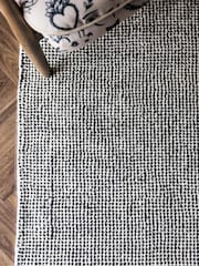 Rockett St George Black Micro Dotty Viscose Tufted Rug - Image 2 of 4