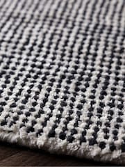 Rockett St George Black Micro Dotty Viscose Tufted Rug - Image 3 of 4
