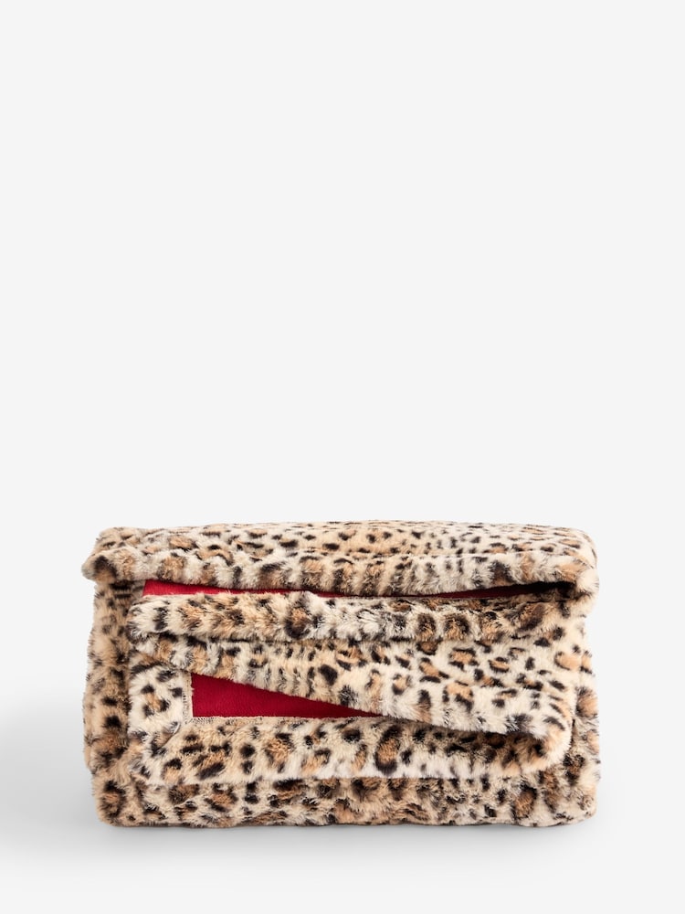 Rockett St George Leopard Love Faux Fur Throw - Image 6 of 6