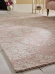 Shabby Chic by Rachel Ashwell® Pink Stipple Floral Wool Tufted Rug - Image 3 of 5